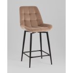 Стул полубарный Флекс с поворотным механизмом велюр капучино