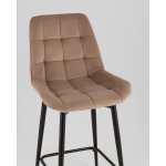 Стул полубарный Флекс с поворотным механизмом велюр капучино