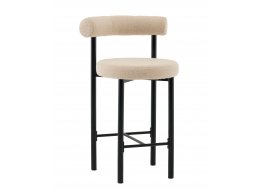 Стул полубарный Флорео букле бежевый