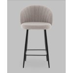 Стул полубарный Ханнингем букле светло-серый