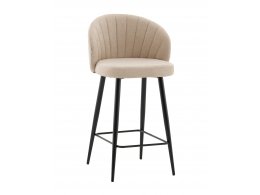 Стул полубарный Ханнингем велюр бежевый