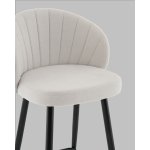 Стул полубарный Ханнингем велюр жемчужный