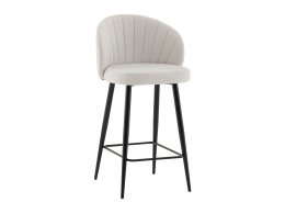 Стул полубарный Ханнингем велюр жемчужный