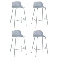 Стул полубарный Mist серо-голубой 4 шт