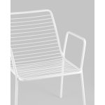 Стул с подлокотниками Дели металл белый