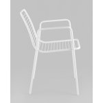 Стул с подлокотниками Дели металл белый