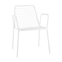 Стул с подлокотниками Дели металл белый