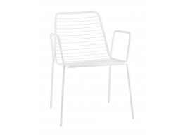 Стул с подлокотниками Дели металл белый