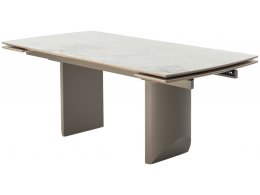 Стол ПУАНТО 200  BRECHA CREMA ELEGANCE, керамика / Латте каркас М-City