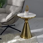 Кофейный столик Atlant диам.45см x 54см, золотой, металл, керамика Кофейный столик Atlant диам.45см x 54см, золотой, металл, керамика