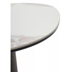 Стол кофейный DAG FENDI WHITE керамика на стекле/массив/ МДФ, облицованный дубовым шпоном ®DISAUR