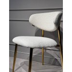 Стул обеденный Оскар ART2969-MK, молочный/глянцевое золото