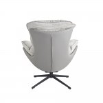 Кресло HUG серый в полоску, экокожа, шенилл