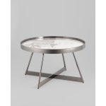 Журнальный столик Гера 80*80 см сталь тёмный хром