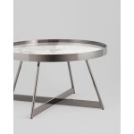 Журнальный столик Гера 80*80 см сталь тёмный хром
