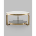 Журнальный столик Калисто 90*90 см светлая и темная керамика