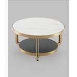 Журнальный столик Калисто 90*90 см светлая и темная керамика