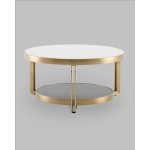 Журнальный столик Калисто 90*90 см светлая и темная керамика