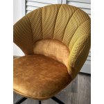 Стул ASTRA 360 град. поворот Желтый Sonic 68 ткань / 7525-132 велюр / черный каркас, ®DISAUR