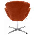 Кресло SWAN STYLE CHAIR терракотовый, искусственная замша