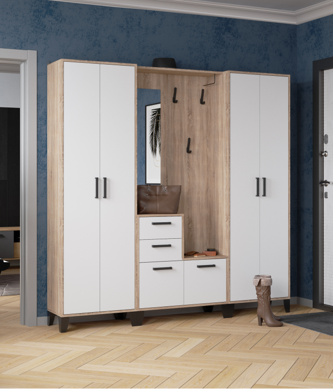 Набор мебели Витра(ЦС+шкаф)сонома/белый