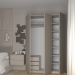 Шкаф распашной Мика 1500 с ящ. внутри (Кашемир) 1500х2200х480