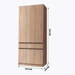 Шкаф распашной Сура (2 ств. 1ящ) 1000х2100х480 Сонома