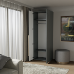 Шкаф Фиеста 802х2200х500 (Графит/Графит Софт)