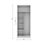 Шкаф Бостон 800*2200*500 (Белый)