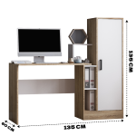 Компьютерный стол СКМ-2 дуб сонома/белый