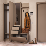 Набор прихожая Голд Бостон(вешалка В2 + шкаф Ш 600)(Бежевый(Глиняный/Серый)