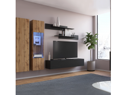 POINT ТИП-30 шкаф навесной Чёрный/Чёрный глянец(М38)