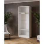 Шкаф комбинированный Ларс (0,8) с зеркалом белый