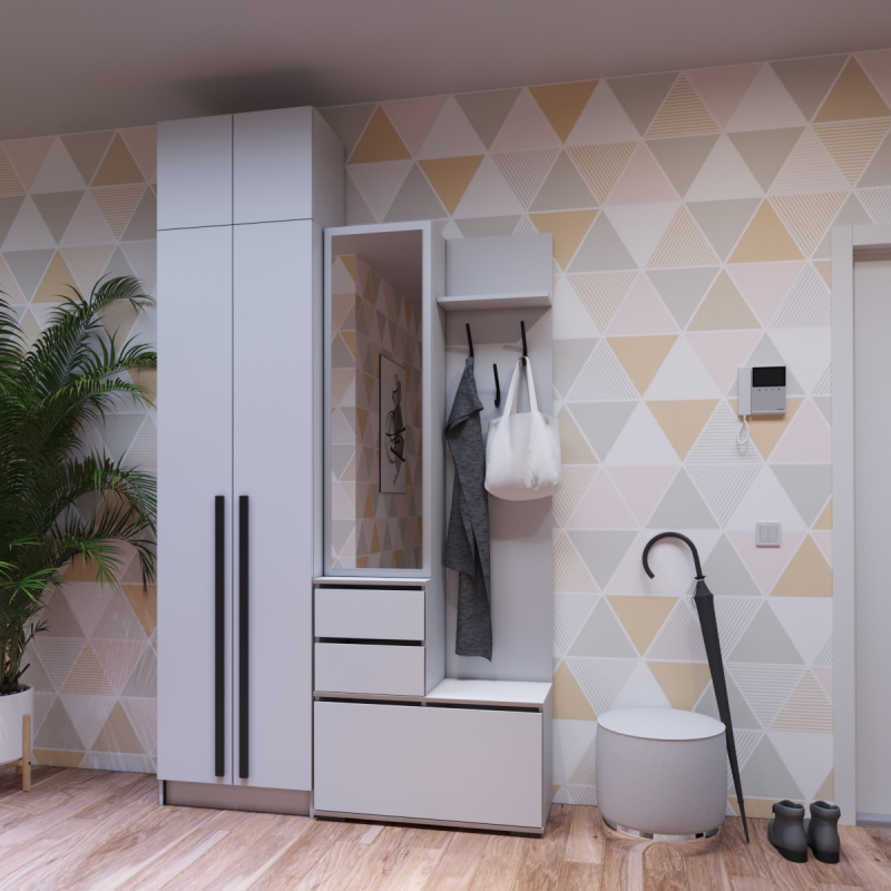 Набор прихожая Бостон(вешалка В2 + шкаф Ш 600 + антресоль А 600)