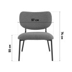 Кресло лаунж Jamie горчичный