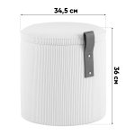 Пуф Руни XS с ящиком вельвет коричневый