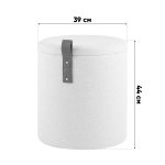 Пуф с ящиком Эркки рогожка S серый