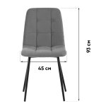 Стул Oliver экокожа черный 2 шт