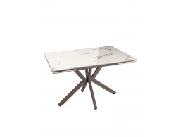 Стол раскладной Marmer 120-180*80*76 керамика капучино