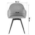 Стул Новел New велюр серо-коричневый, ножки бежево-серые