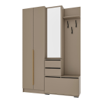 Набор прихожая Голд Бостон(вешалка В2 + шкаф Ш 600)(Бежевый(Глиняный/Серый)