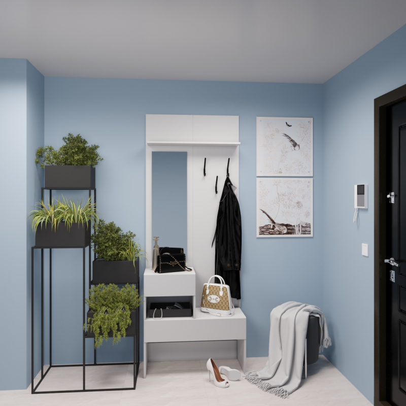 Прихожая Бостон В-1 (800х2103х353) белый