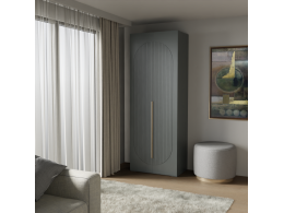 Шкаф Фиеста 802х2200х500 (Графит/Графит Софт)