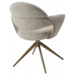 Стул ЖЕНЕВА (GENEVA 360 град, цвет ЛАТТЕ PENA-110 / HUNTER-110, ткань / ШАМПАНЬ каркас, ®DISAUR Стул ЖЕНЕВА (GENEVA 360 град, цвет ЛАТТЕ PENA-110 / HUNTER-110, ткань / ШАМПАНЬ каркас, ®DISAUR