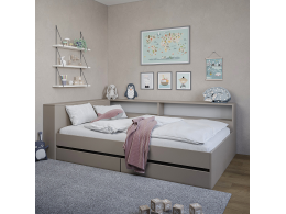 Кровать Ксения с ящиками и головным. блоком ( кашемир ) 1200х2000