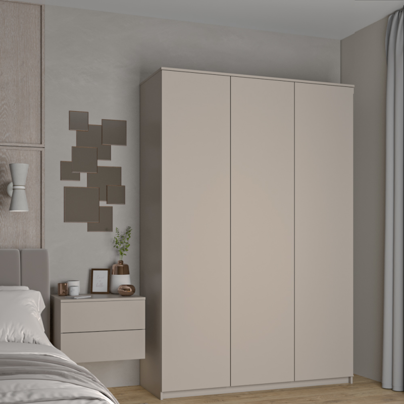 Шкаф распашной Мика 1500 с ящ. внутри (Кашемир) 1500х2200х480