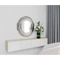 Подвесная Тумба TV Сити-11  1600х300х300 Сонома/белый