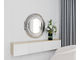 Подвесная Тумба TV Сити-11  1600х300х300 Сонома/белый