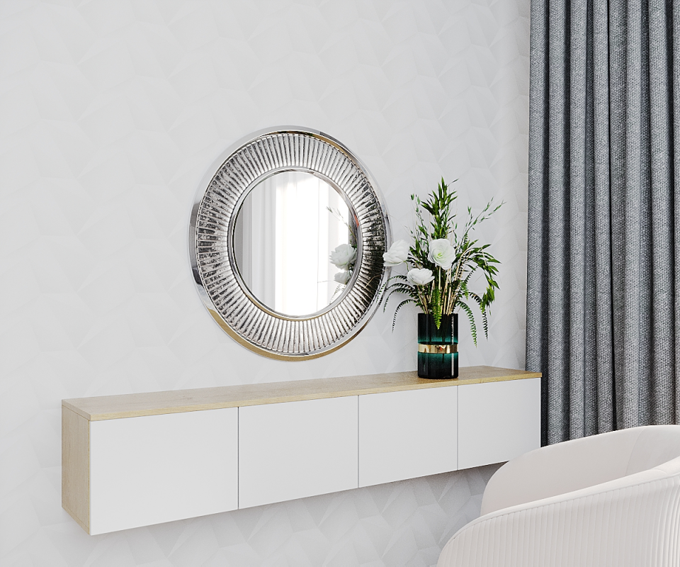 Подвесная Тумба TV Сити-11  1600х300х300 Сонома/белый