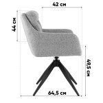 Стул обеденный Nia светло-серый